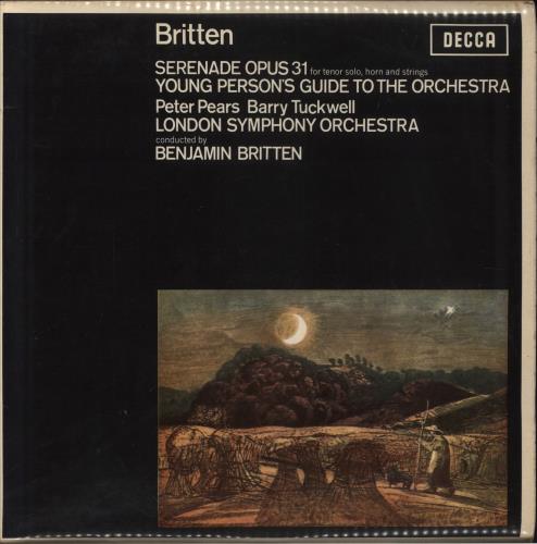 Benjamin Britten Serenade for Tenor, Horn and Strings - 3rd vinyl LP album (LP record) UK B1-LPSE860402