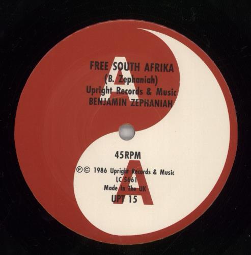 Benjamin Zephaniah Free South Afrika / Stop De War - Autographed 12" vinyl single (12 inch record / Maxi-single) UK B0M12FR874364
