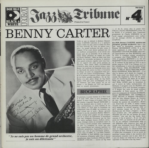 Benny Carter Benny Carter 2-LP vinyl record set (Double LP Album) French BCA2LBE583939