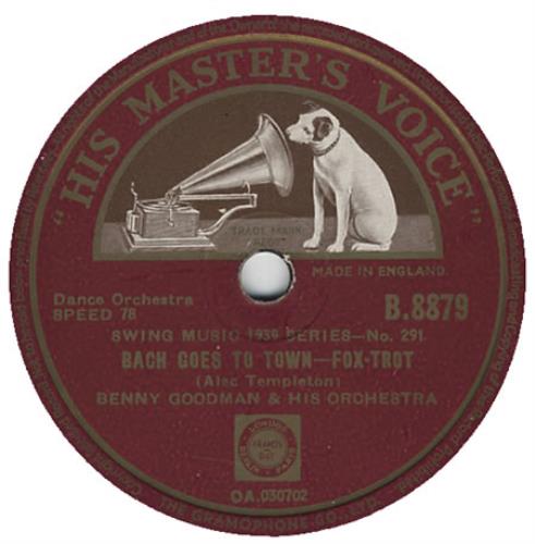 Benny Goodman Bach Goes To Town 78rpm shellac record UK BG178BA394467