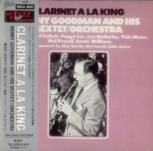 Benny Goodman Clarinet A La King CD album (CDLP) Japanese BG1CDCL542918