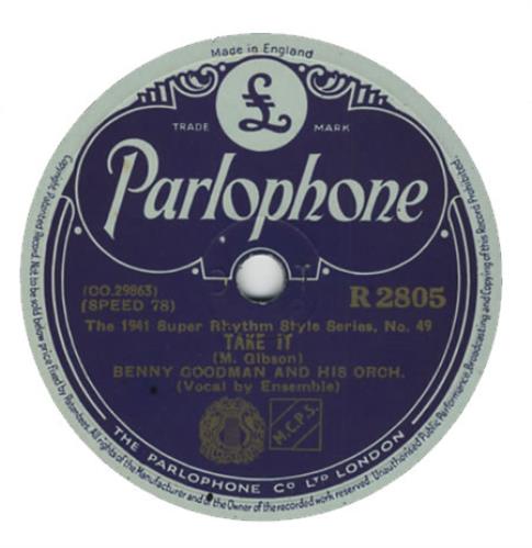 Benny Goodman Take It 78rpm shellac record UK BG178TA394464