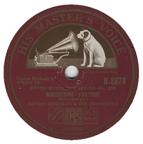 Benny Goodman Whispering 78rpm shellac record UK BG178WH394468