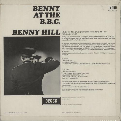 Benny Hill Benny At The B.B.C. vinyl LP album (LP record) UK BHILPBE660074