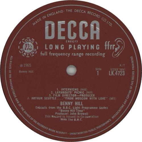 Benny Hill Benny At The B.B.C. vinyl LP album (LP record) UK BHILPBE660074