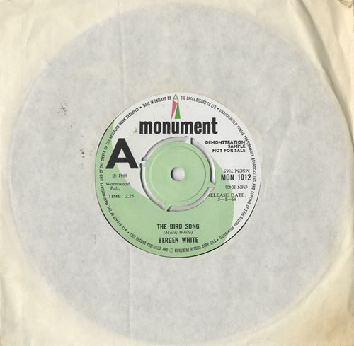 Bergen White The Bird Song 7" vinyl single (7 inch record / 45) UK BWG07TH483986