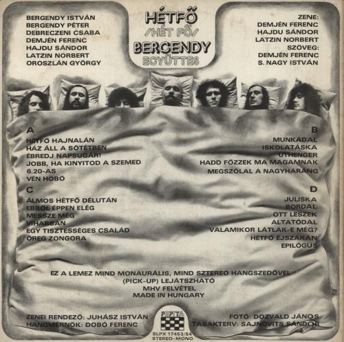 Bergendy H�tfo 2-LP vinyl record set (Double LP Album) Hungarian 8YS2LHT855338