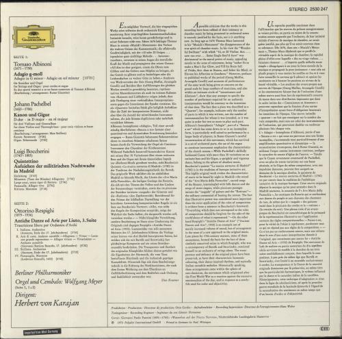 Berliner Philharmoniker Adagio vinyl LP album (LP record) German F34LPAD861910