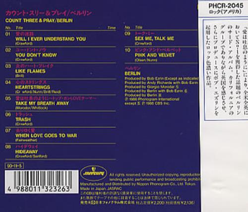 Berlin Count Three & Pray CD album (CDLP) Japanese BERCDCO206806