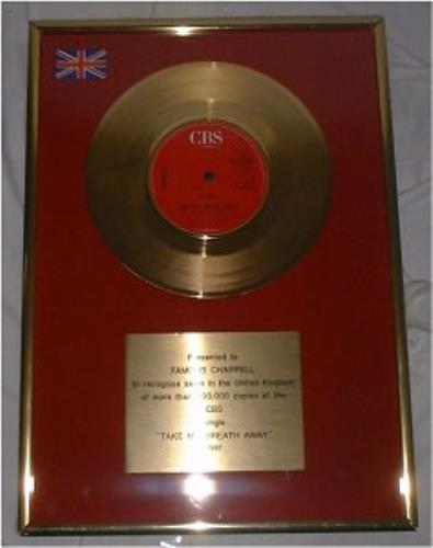 Berlin Take My Breath Away - Gold Award award disc UK BERAWTA147238