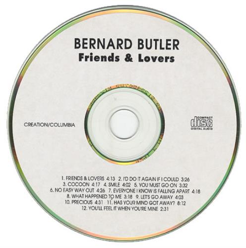 Bernard Butler Friends And Lovers CD-R acetate US BEBCRFR145123