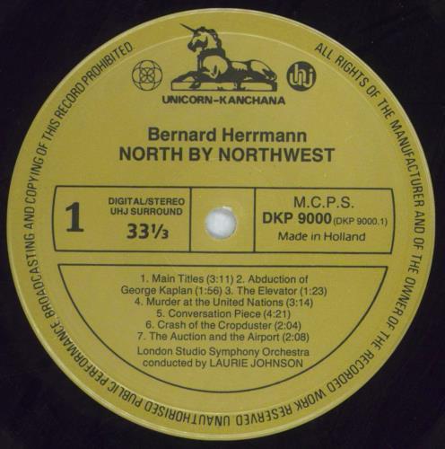 Bernard Herrmann North By Northwest - shrink vinyl LP album (LP record) Dutch 1BHLPNO819223
