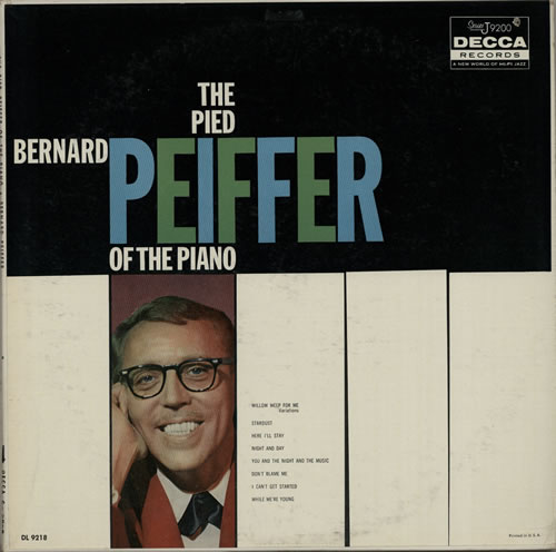 Bernard Peiffer The Pied Peiffer Of The Piano vinyl LP album (LP record) US E23LPTH584895