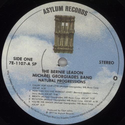 Bernie Leadon Natural Progressions vinyl LP album (LP record) US BL0LPNA319162