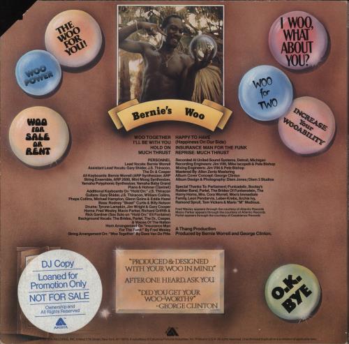 Bernie Worrell All The Woo In The World - DJ Copy Sticker vinyl LP album (LP record) US E0RLPAL834142