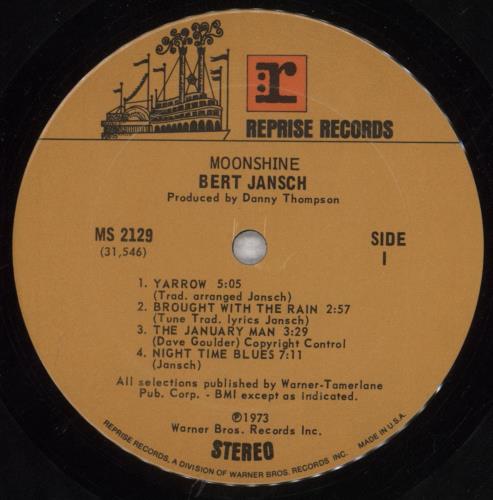 Bert Jansch Moonshine vinyl LP album (LP record) US JSHLPMO845562
