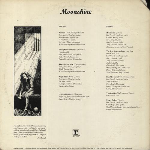 Bert Jansch Moonshine vinyl LP album (LP record) US JSHLPMO845562