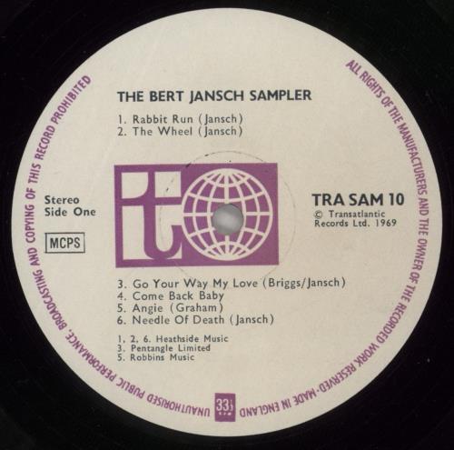 Bert Jansch The Bert Jansch Sampler vinyl LP album (LP record) UK JSHLPTH193034