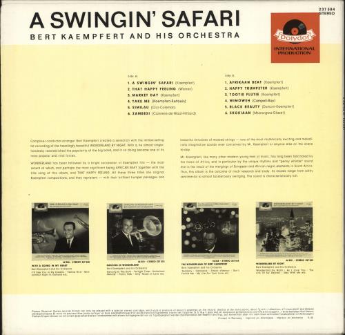 Bert Kaempfert A Swingin' Safari vinyl LP album (LP record) UK BKPLPAS728468