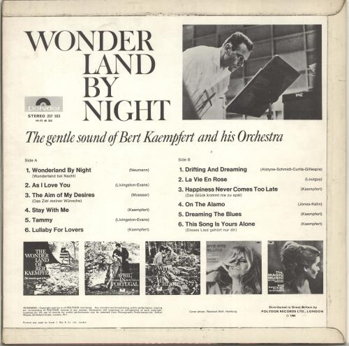 Bert Kaempfert Wonderland By Night vinyl LP album (LP record) UK BKPLPWO693934