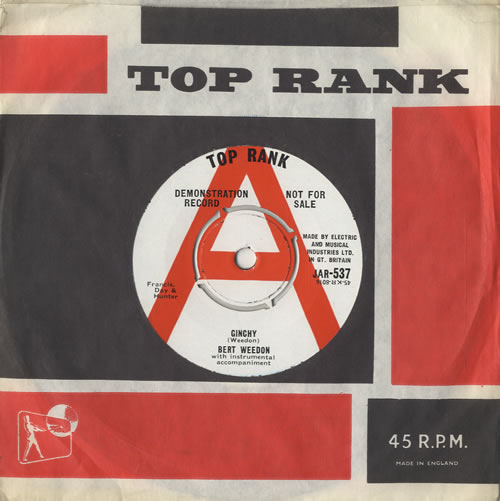 Bert Weedon Ginchy - A Label 7" vinyl single (7 inch record / 45) UK B/W07GI474153