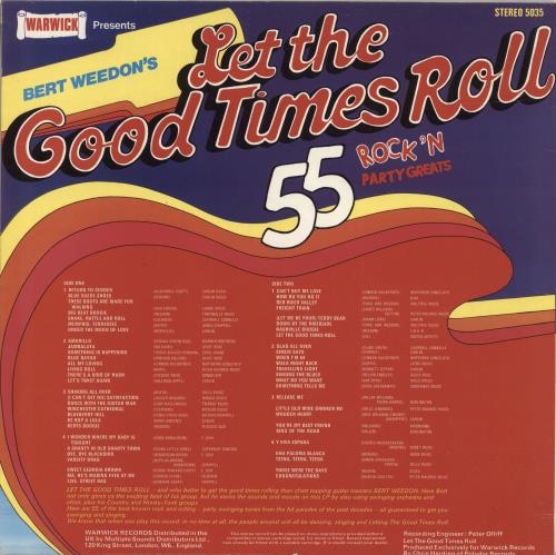 Bert Weedon Let The Good Times Roll vinyl LP album (LP record) UK B/WLPLE691999