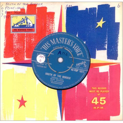 Bert Weedon South Of The Border 7" vinyl single (7 inch record / 45) UK B/W07SO420180