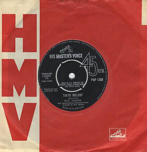 Bert Weedon Tokyo Melody 7" vinyl single (7 inch record / 45) UK B/W07TO408345