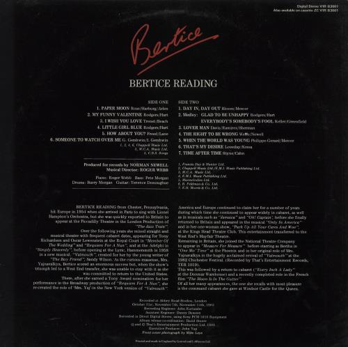 Bertice Reading Bertice vinyl LP album (LP record) UK B5TLPBE761917