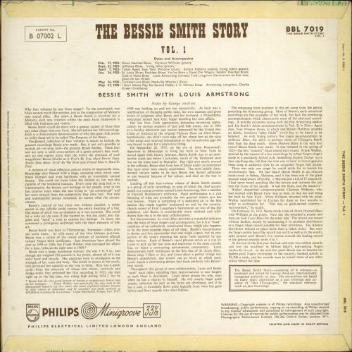 Bessie Smith The Bessie Smith Story Vol.1 vinyl LP album (LP record) UK BEHLPTH770515
