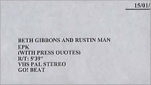 Beth Gibbons EPK With Press Quotes video (VHS or PAL or NTSC) UK BTGVIEP355222