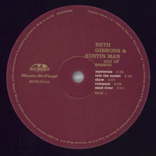 Beth Gibbons Out Of Season vinyl LP album (LP record) UK BTGLPOU826533