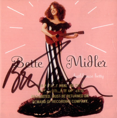 Bette Midler Bathhouse Betty - Autographed CD album (CDLP) US BMICDBA525827