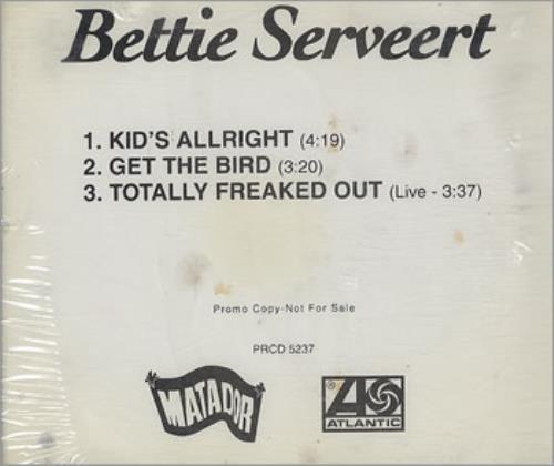 Bettie Serveert Kid's Alright CD single (CD5 / 5") US BSVC5KI361507