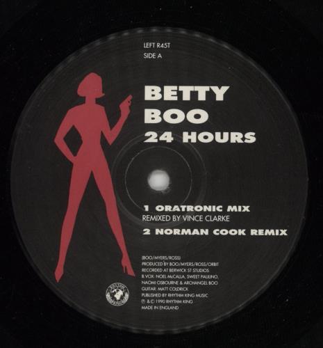 Betty Boo 24 Hours - Gatefold 12" vinyl single (12 inch record / Maxi-single) UK BOO12HO24050