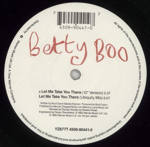 Betty Boo Let Me Take You There 12" vinyl single (12 inch record / Maxi-single) UK BOO12LE105702