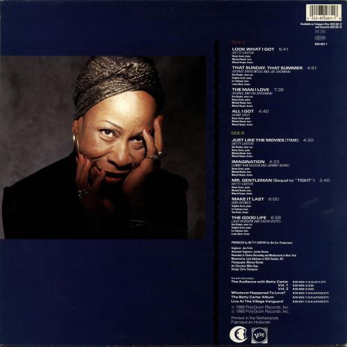 Betty Carter Look What I Got vinyl LP album (LP record) Dutch 1BCLPLO704481