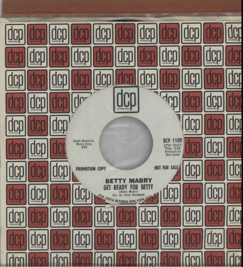 Betty Davis Get Ready For Betty 7" vinyl single (7 inch record / 45) US B~D07GE613212
