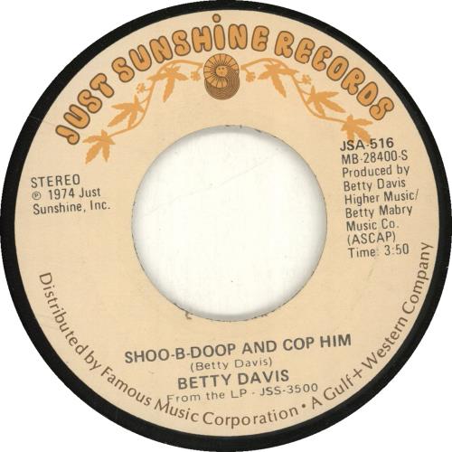 Betty Davis Shoo-B-Doop And Cop Him 7" vinyl single (7 inch record / 45) US B~D07SH701069