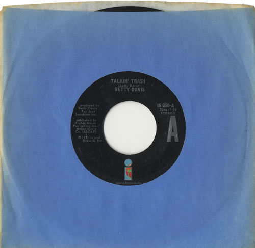 Betty Davis Talkin' Trash 7" vinyl single (7 inch record / 45) US B~D07TA449857