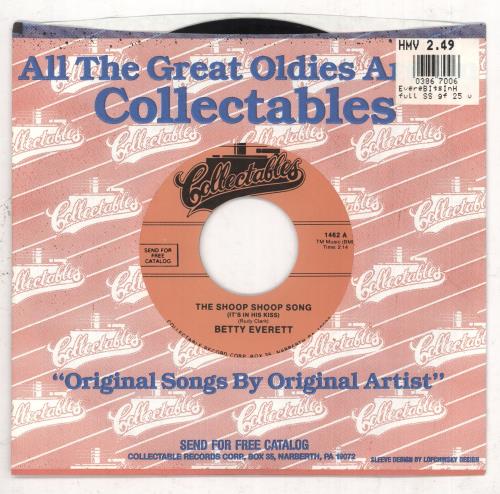 Betty Everett The Shoop Shoop Song (It's In His Kiss) 7" vinyl single (7 inch record / 45) US 1BE07TH738375