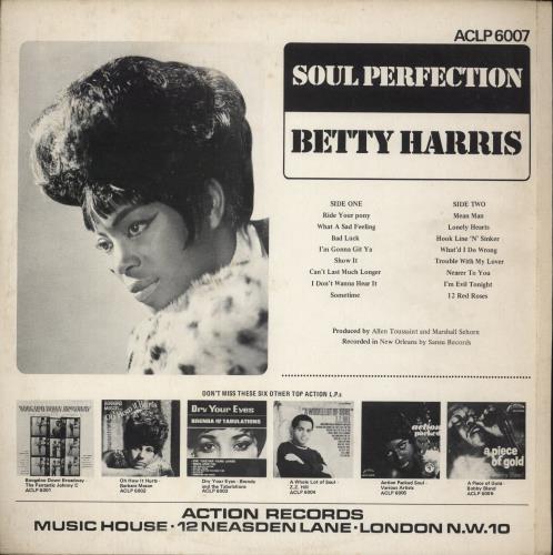 Betty Harris Soul Perfection vinyl LP album (LP record) UK EW9LPSO889116