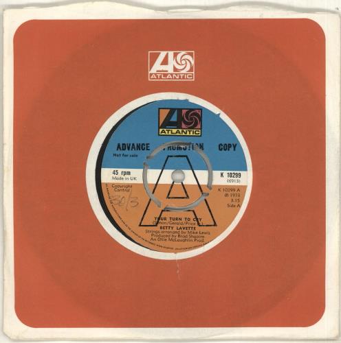 Bettye LaVette Your Turn To Cry - A Label 7" vinyl single (7 inch record / 45) UK 1BL07YO577262