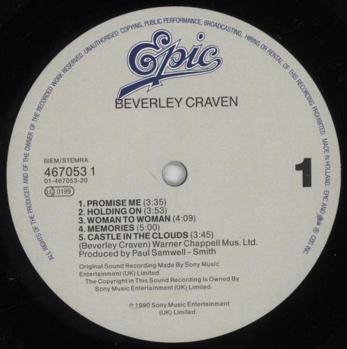 Beverley Craven Beverley Craven - Hype Stickered Sleeve vinyl LP album (LP record) UK BCRLPBE835144