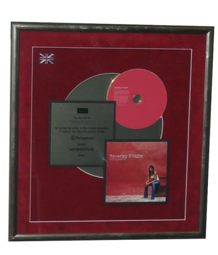 Beverley Knight Affirmation award disc UK BKIAWAF431397