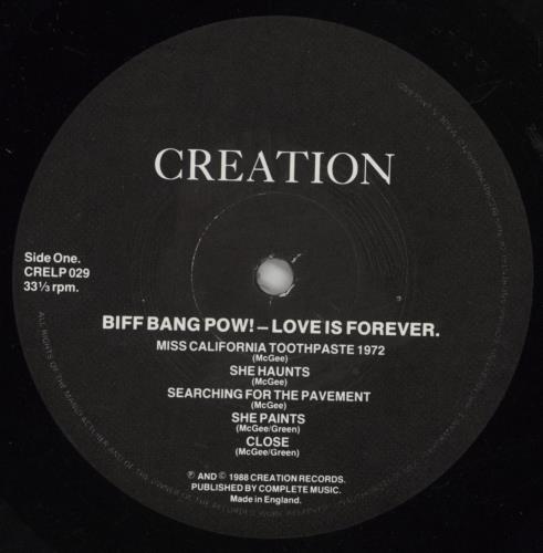 Biff Bang Pow! Love Is Forever vinyl LP album (LP record) UK BBPLPLO287905