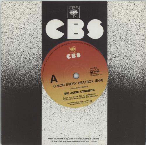 Big Audio Dynamite C'mon Every Beatbox 7" vinyl single (7 inch record / 45) Australian BAD07CM665318