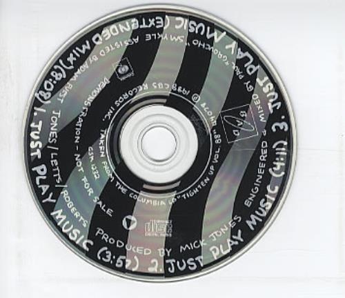 Big Audio Dynamite Just Play Music CD single (CD5 / 5") US BADC5JU319489
