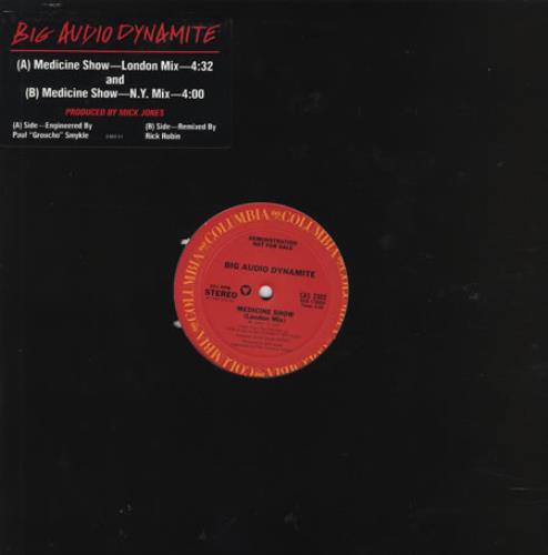 Big Audio Dynamite Medicine Show 12" vinyl single (12 inch record / Maxi-single) US BAD12ME51973