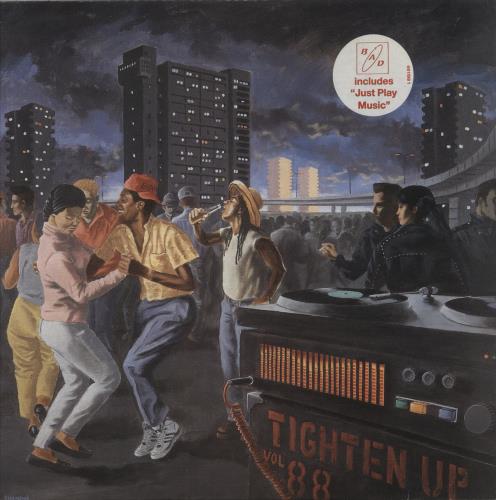 Big Audio Dynamite Tighten Up Vol. 88 - Circular Hype Stickered vinyl LP album (LP record) UK BADLPTI107700